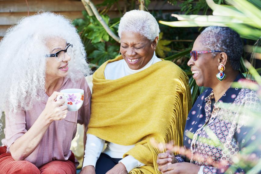 Group of women sitting together talking